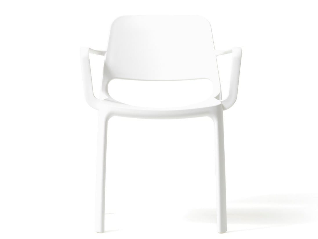 Полипропиленовый садовый стул с подлокотниками Diemme Nuke ARCH-00074127