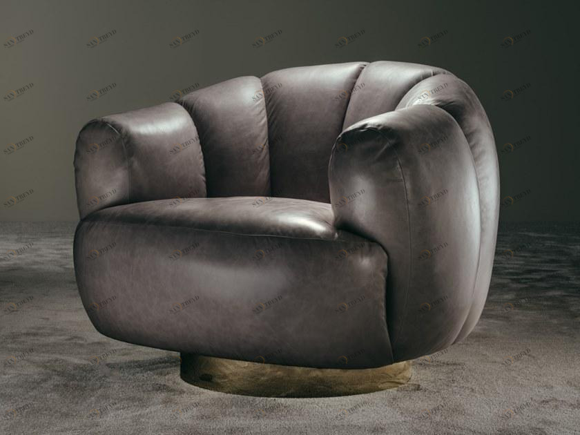 GIOPAGANI Кожаное кресло с подлокотниками Senza fine sun-id-1504590