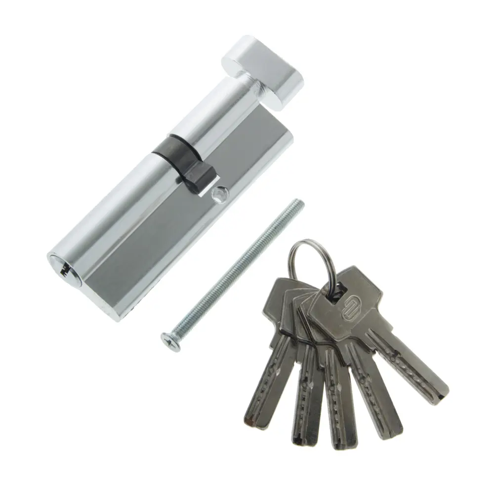 Цилиндр Standers ключ/вертушка 35х55 хром, TT-CANB355CR 17263780 STLM-2097427  - Вид №1