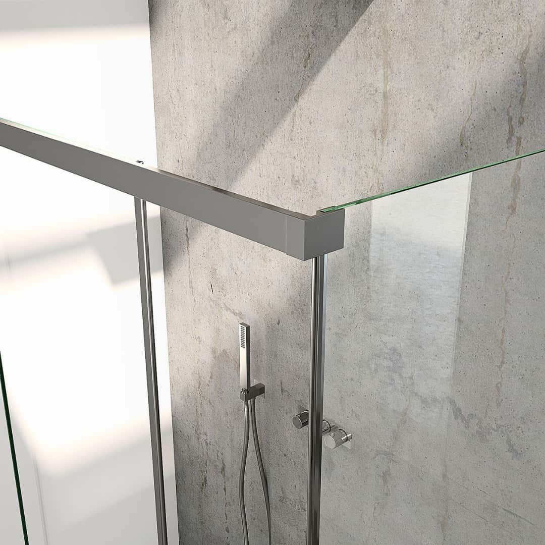Стальная и стеклянная угловая душевая кабина с раздвижной дверью CSA Box Doccia INES ARCH-00145072 - Вид №2