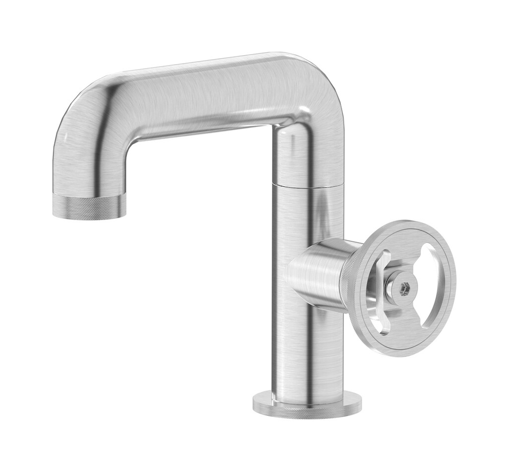 Смеситель для раковины на 1 отверстие в комплекте с донным клапаном WE ARE IB b1200ss Brushed Nickel Bold