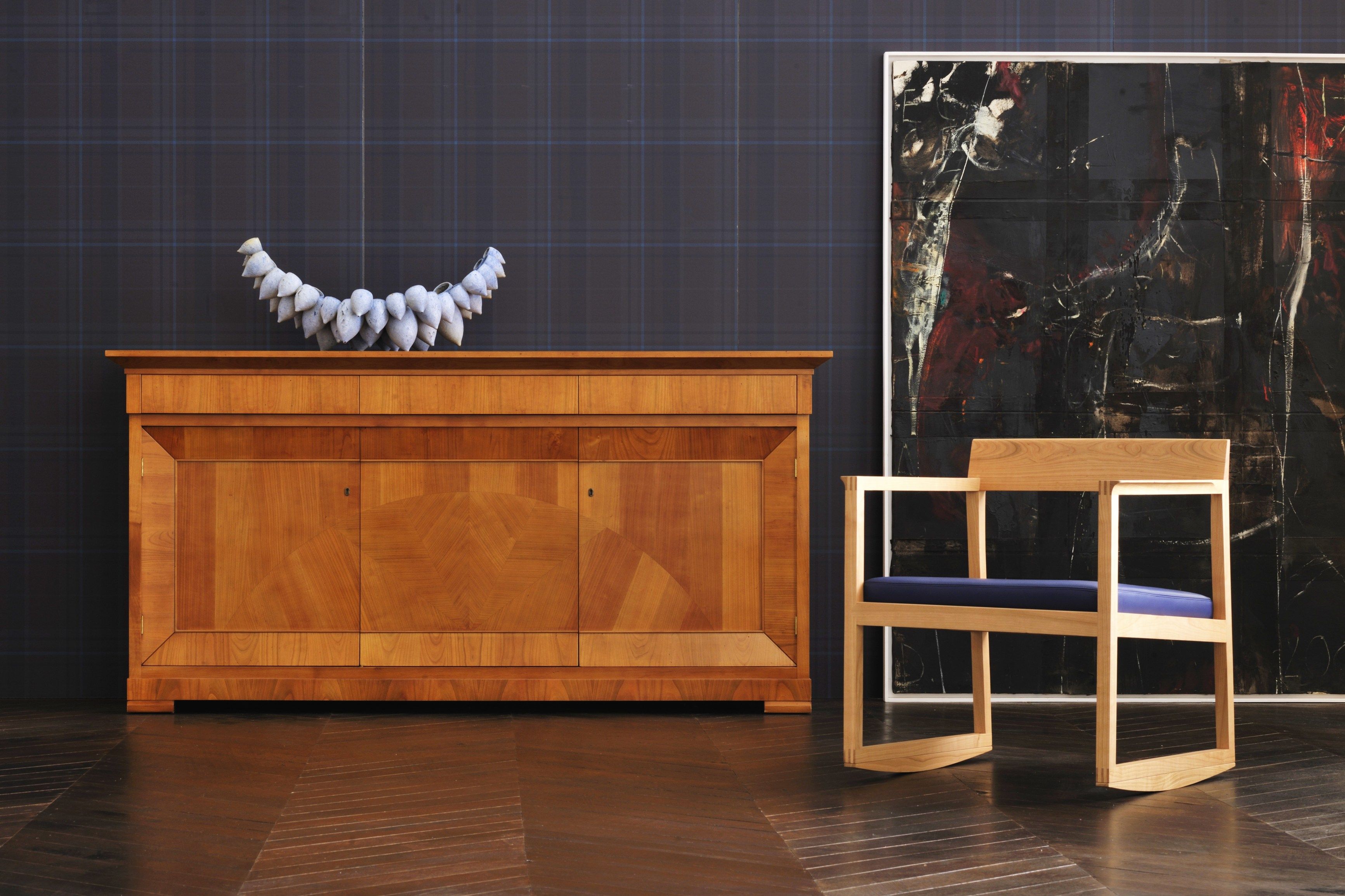 Вишневое кресло-качалка с подлокотниками Morelato современный ARCH-00068003 - Вид №4