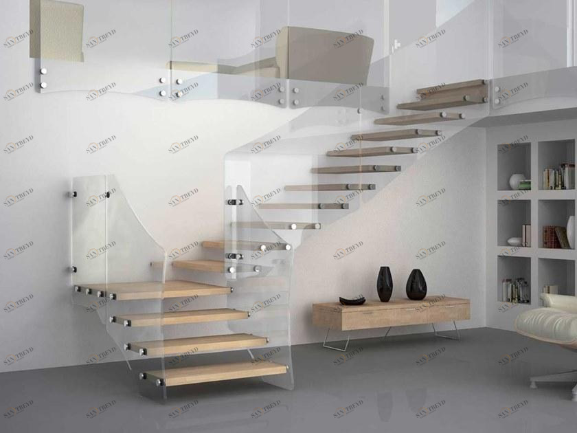 MOBIROLO Консольная лестница из дерева и стекла sun-id-1396773