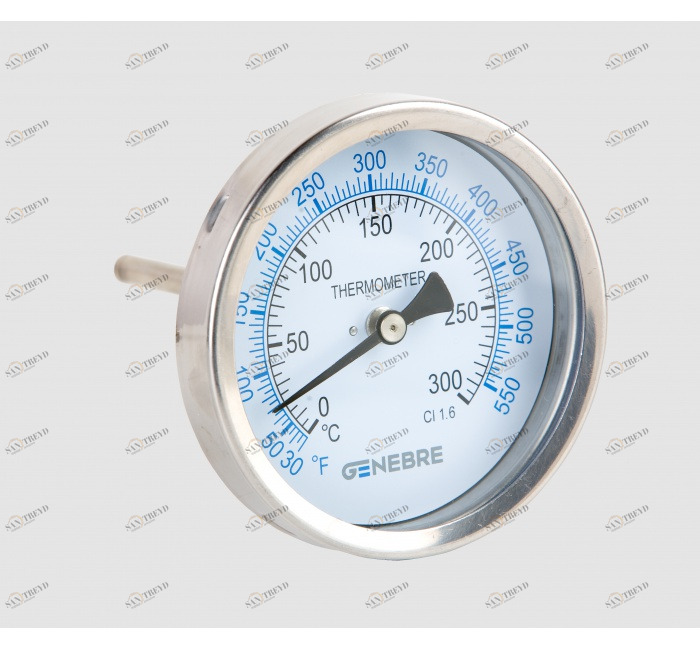 GENEBRE 8036 060 Биметаллический термометр из нержавеющей стали. Обратное соединение 