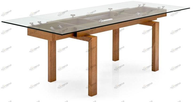 Calligaris Раздвижной стол из дерева и стекла  Cs/416-xr 