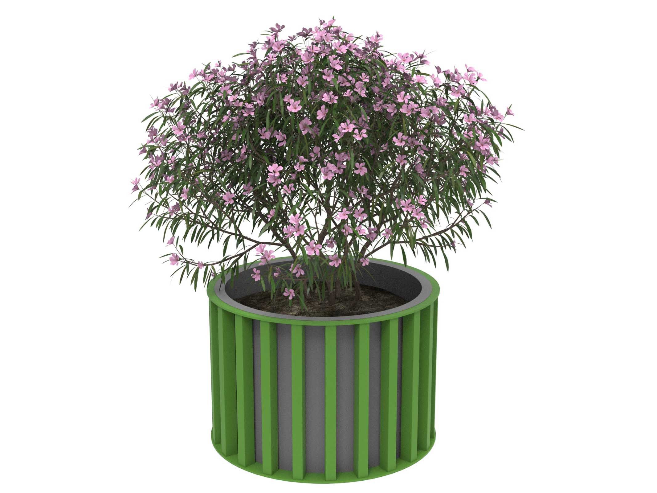 Оцинкованная сталь круглый низкий плантатор Lazzari Динамо ARCH-00115712 - Вид №29