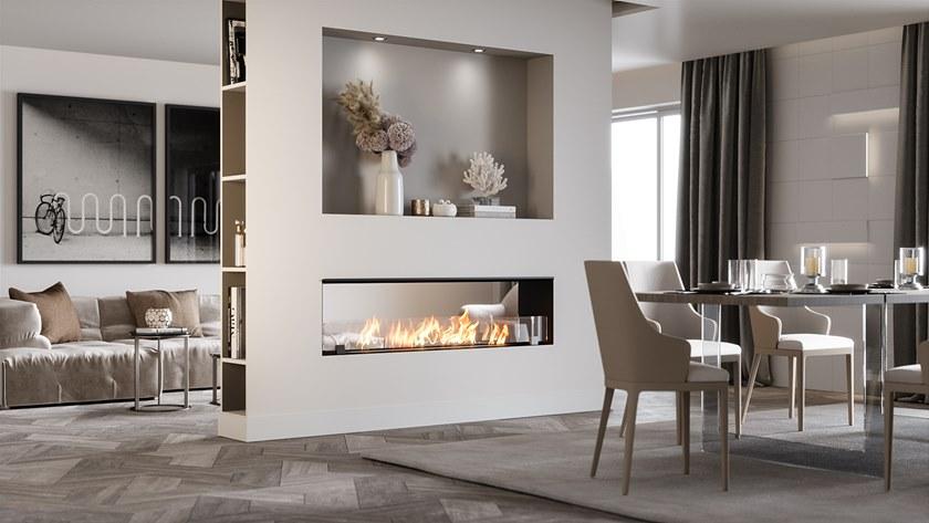 bioKamino Встроенный двухсторонний камин на биоэтаноле Bkbf sun-id-1399034 - Вид №5