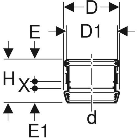 306.002.14.1 Опорно-компенсаторная муфта Geberit Silent-db20 Geberit  - Вид №2