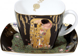1048704 Goebel Чашка с бл. 250мл "Поцелуй" Климт Фарфор