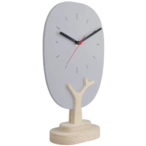 Часы настольные Troykatime Nature 90903006 прямоугольные дерево цвет серый бесшумные 17x30 см