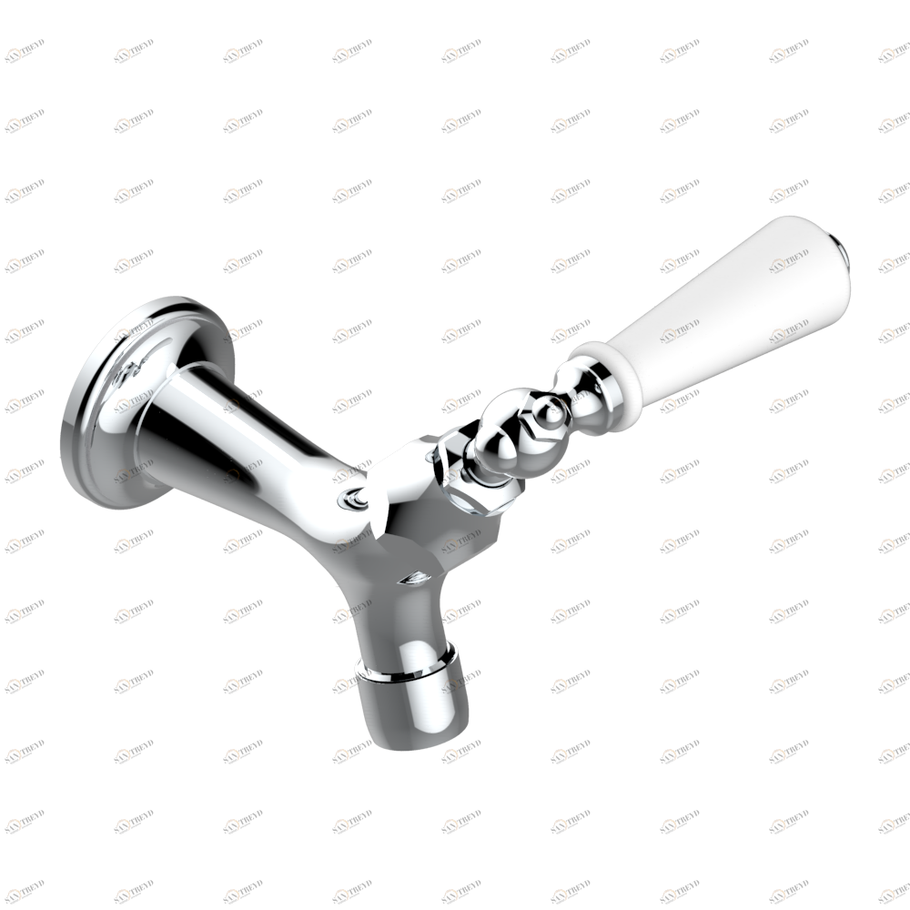 G28-166/C Кран настенный 1/2" для холодной воды Thg-paris 1900 с рукоятками Хром G28-166/C CAT.A