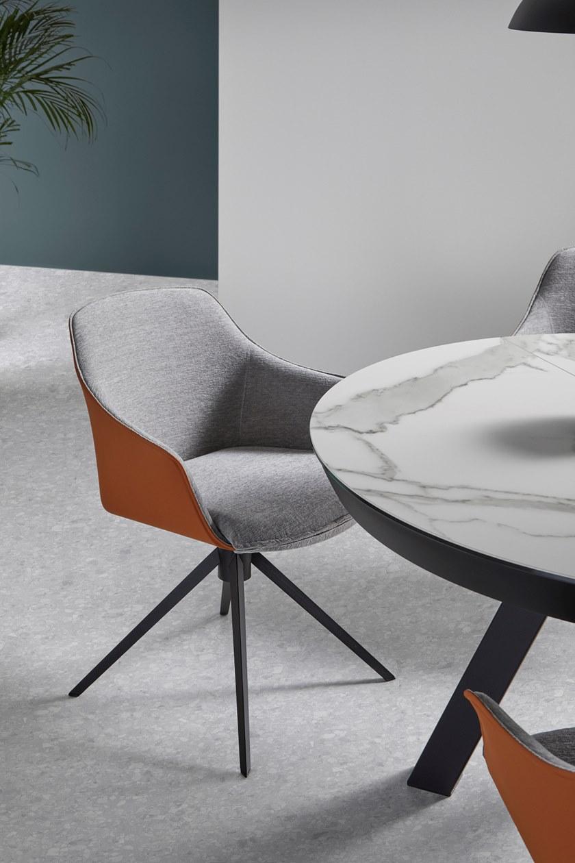 MOBLIBERICA Вращающееся кресло с тканевой обивкой и подлокотниками Kedua sun-id-1445218 - Вид №8