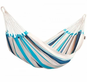 Подвесной гамак одноместный голубой Caribena aqua blue IMPEX  132312 Белый;голубой