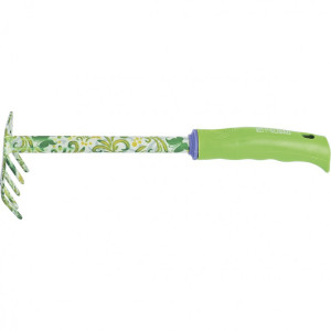90343649 Грабли Flower Green 5 зубьев 85х310 мм стальные пластиковая рукоятка STLM-0192971 PALISAD