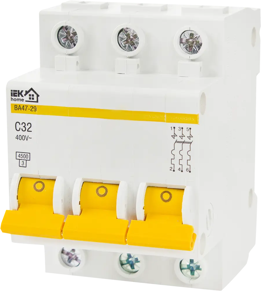 Автоматический выключатель IEK Home ВА47-29 для защиты электросетей 18072467