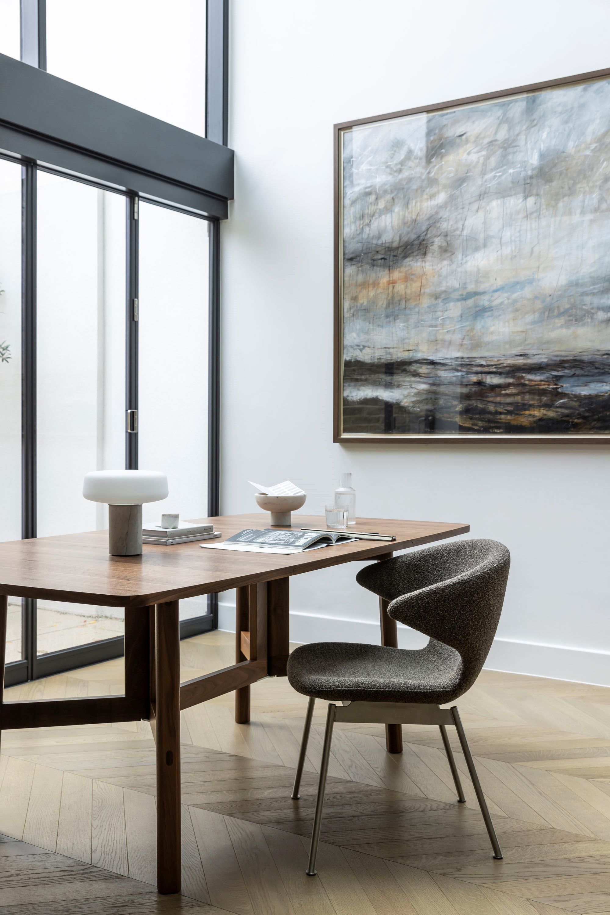 Выдвижной прямоугольный стол с откидной крышкой из грецкого ореха Case MARLOW ARCH-00079064 - Вид №11