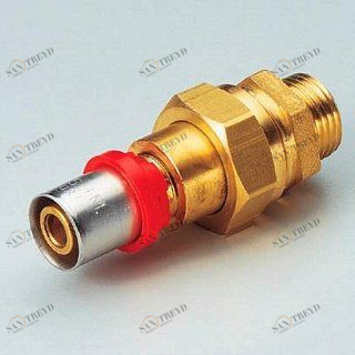Муфта с американкой НР 16х3/4" пресс TIEMME 1650273