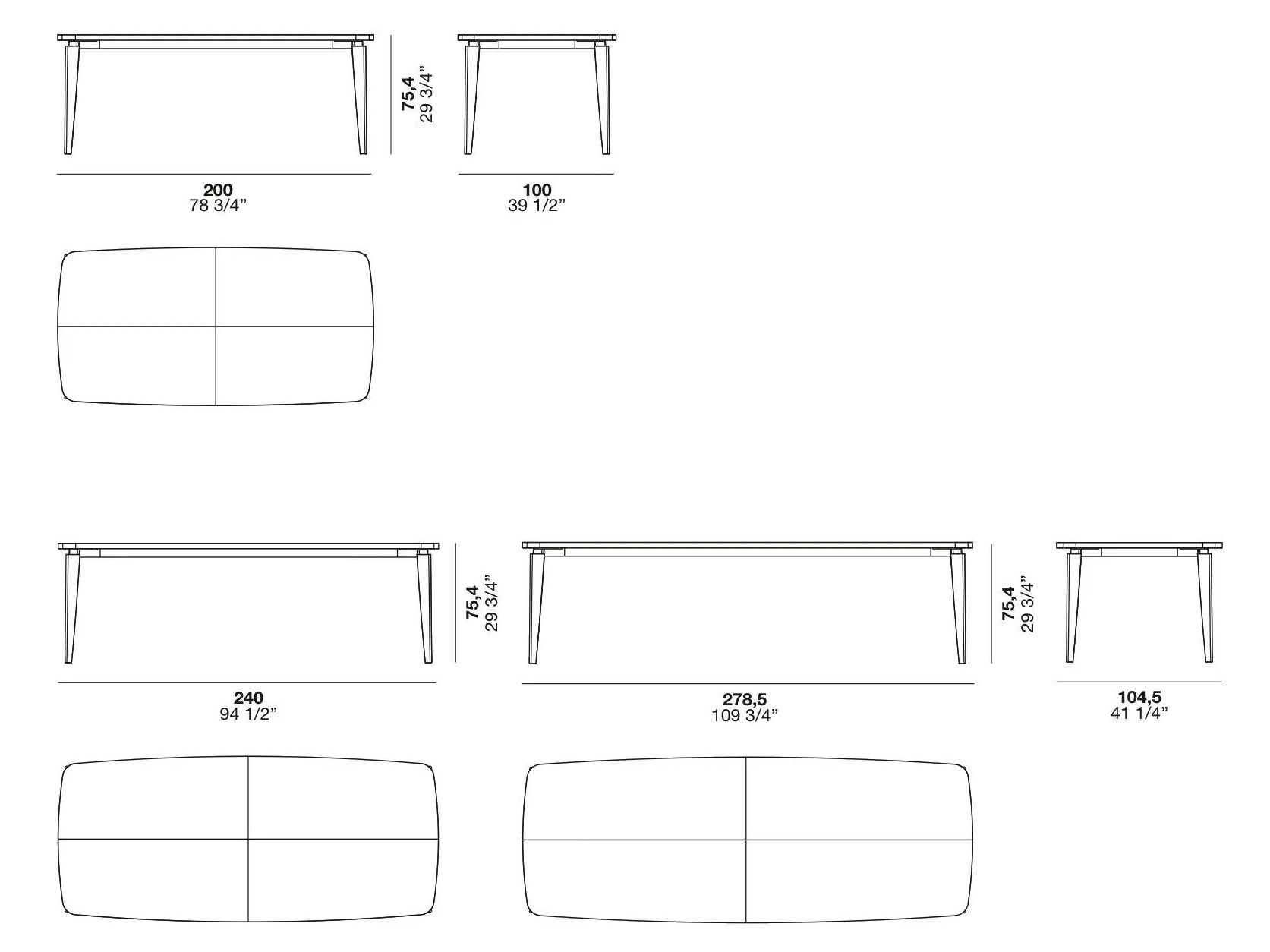 Деревянный прямоугольный стол Alf DaFrè FYRA ARCH-00053224 - Вид №12