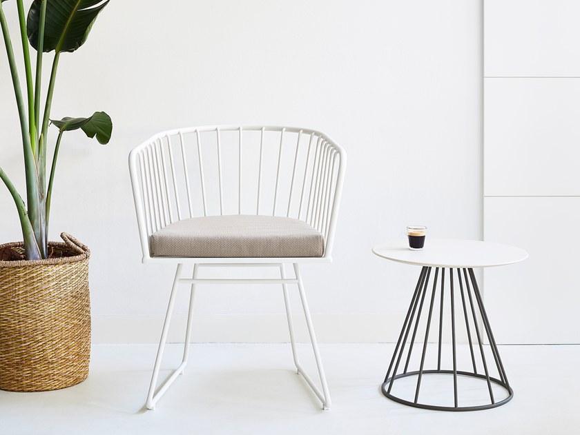 Bivaq Садовый журнальный столик из алюминия и дерева Illa sun-id-1452803 - Вид №3