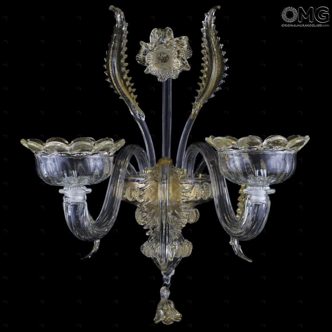 1294 ORIGINALMURANOGLASS Настенный светильник Бра Ка Морозини на 2 лампочки - Венецианский Venetian - муранское стекло 40 см 