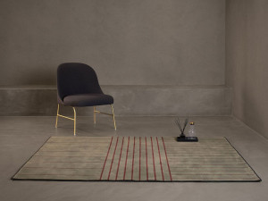 Прямоугольный полосатый полиамидный ковер