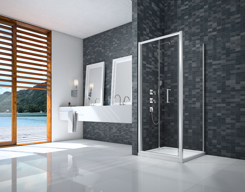 Дверь в нишу DWH00D0 Merlyn Ionic Хромированный  - Вид №1