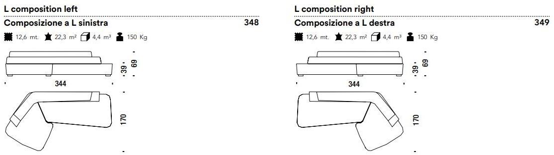 Moroso Модульный диван из ткани или кожи Rift sun-id-1398729 - Вид №10