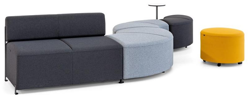 ACTIU Пуф из ткани на колесиках Bend sun-id-1500751 - Вид №4