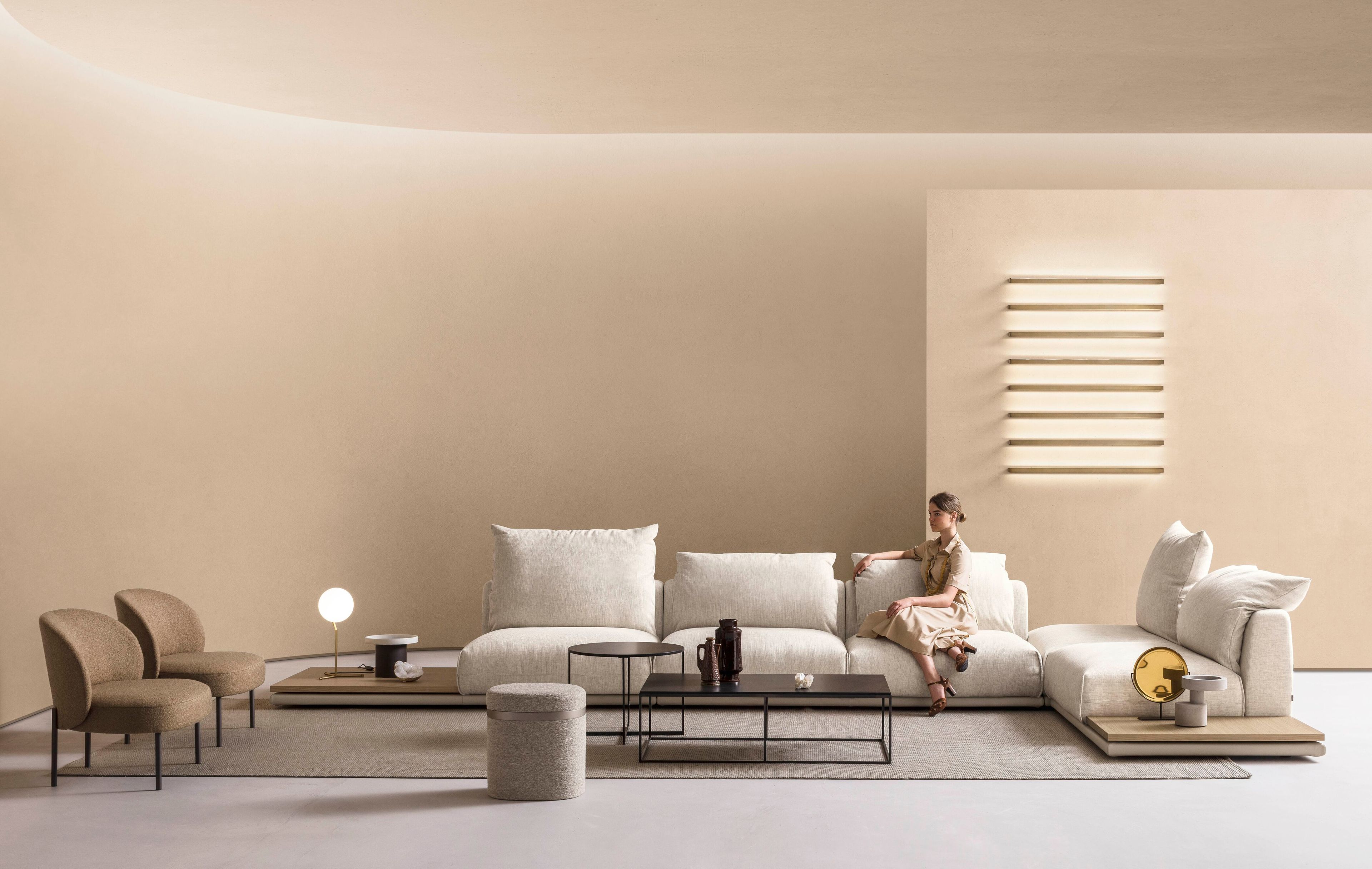 Секционный диван из ткани Alf DaFrè LAND ARCH-00112667 - Вид №1