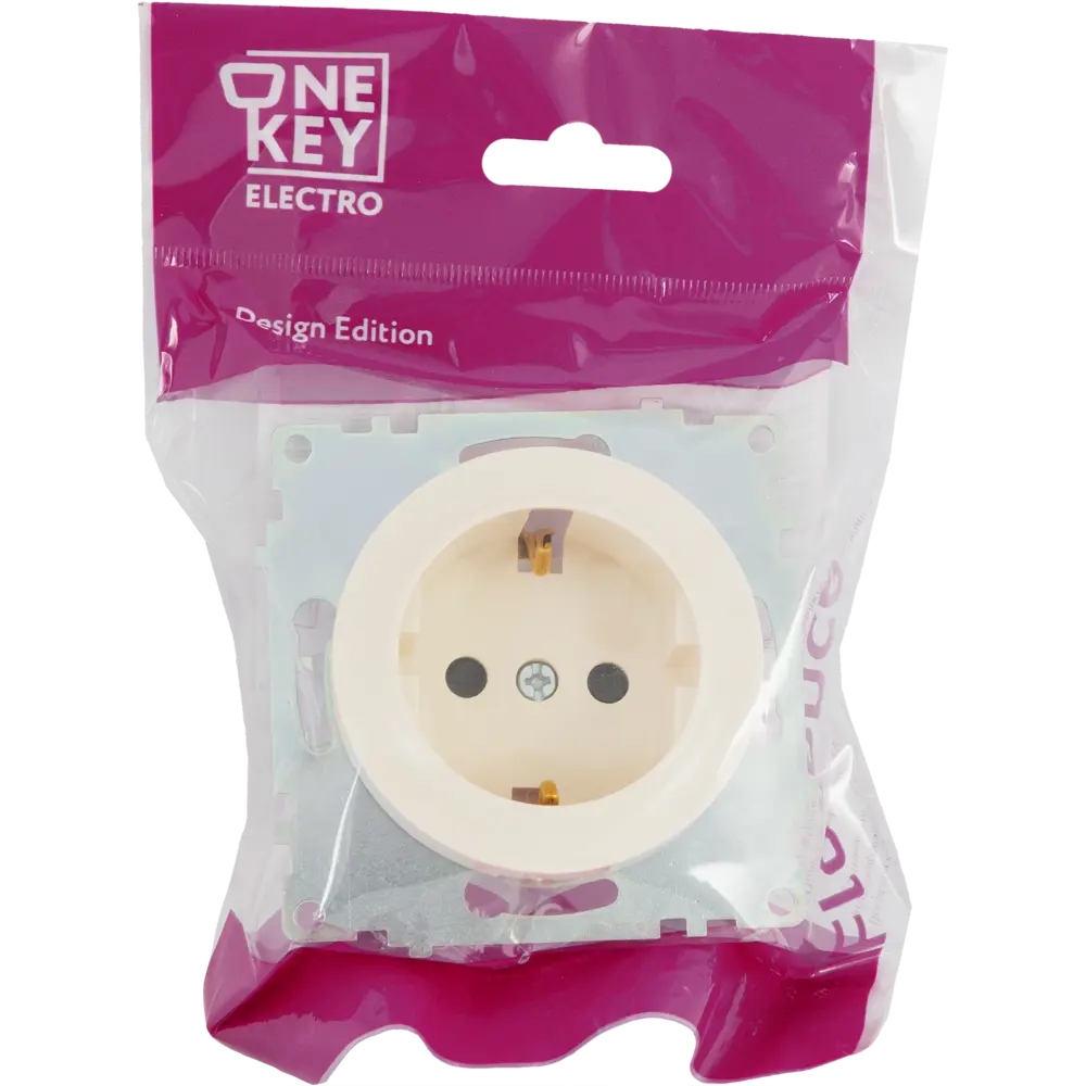 Розетка встраиваемая Onekey Florence с заземлением со шторками цвет бежевый 82126981 STLM-2088769 ONEKEYELECTRO - Вид №6