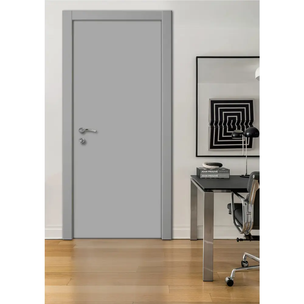 Межкомнатная дверь KAPELLI Classic - влагостойкая ПВХ конструкция в сером цвете 89893364 STLM-0080161 - Вид №6