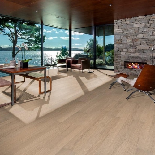 Паркетная доска Kahrs Дуб Прилив Линнея Полуматовая Брашированная 2600200571 - Вид №13