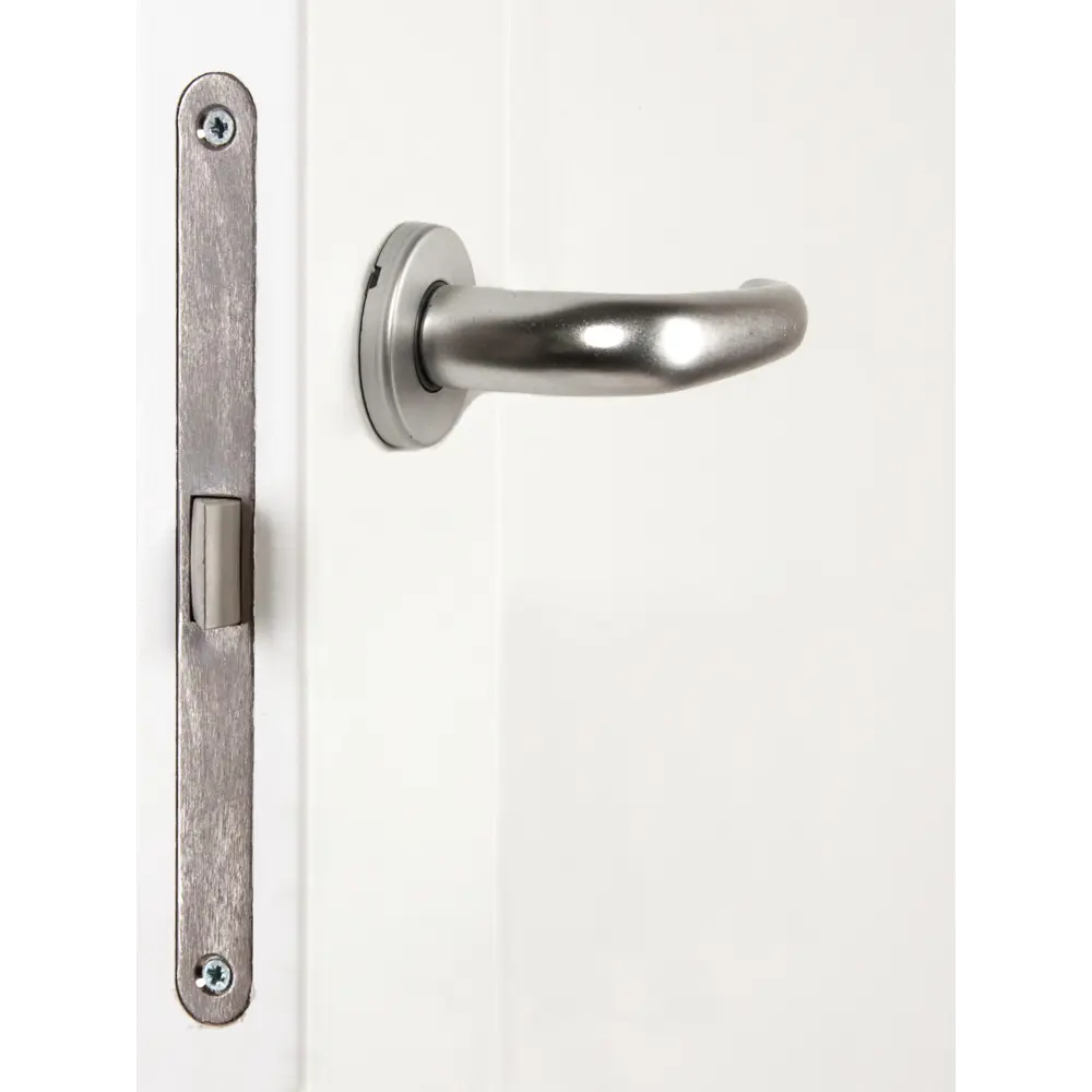 Дверь межкомнатная остекленная Нобиле пп белый 2200x600 мм с замком МАРИО РИОЛИ STLM-2087642 - Вид №1