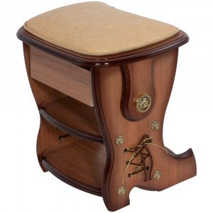 11136 Табурет Сапог с ящиком Орех Песочный BOGACHO