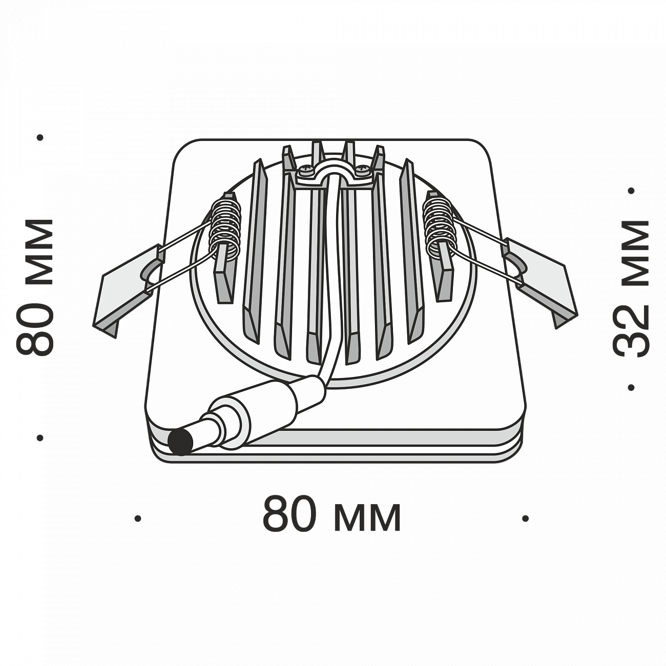 Встраиваемый спот черный квадратный Technical Phanton 7W TECHNICAL DOWNLIGHT 00-3957168 Черный  - Вид №3