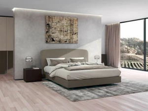 Febal Casa Кровать из лакированной фанеры с высоким изголовьем