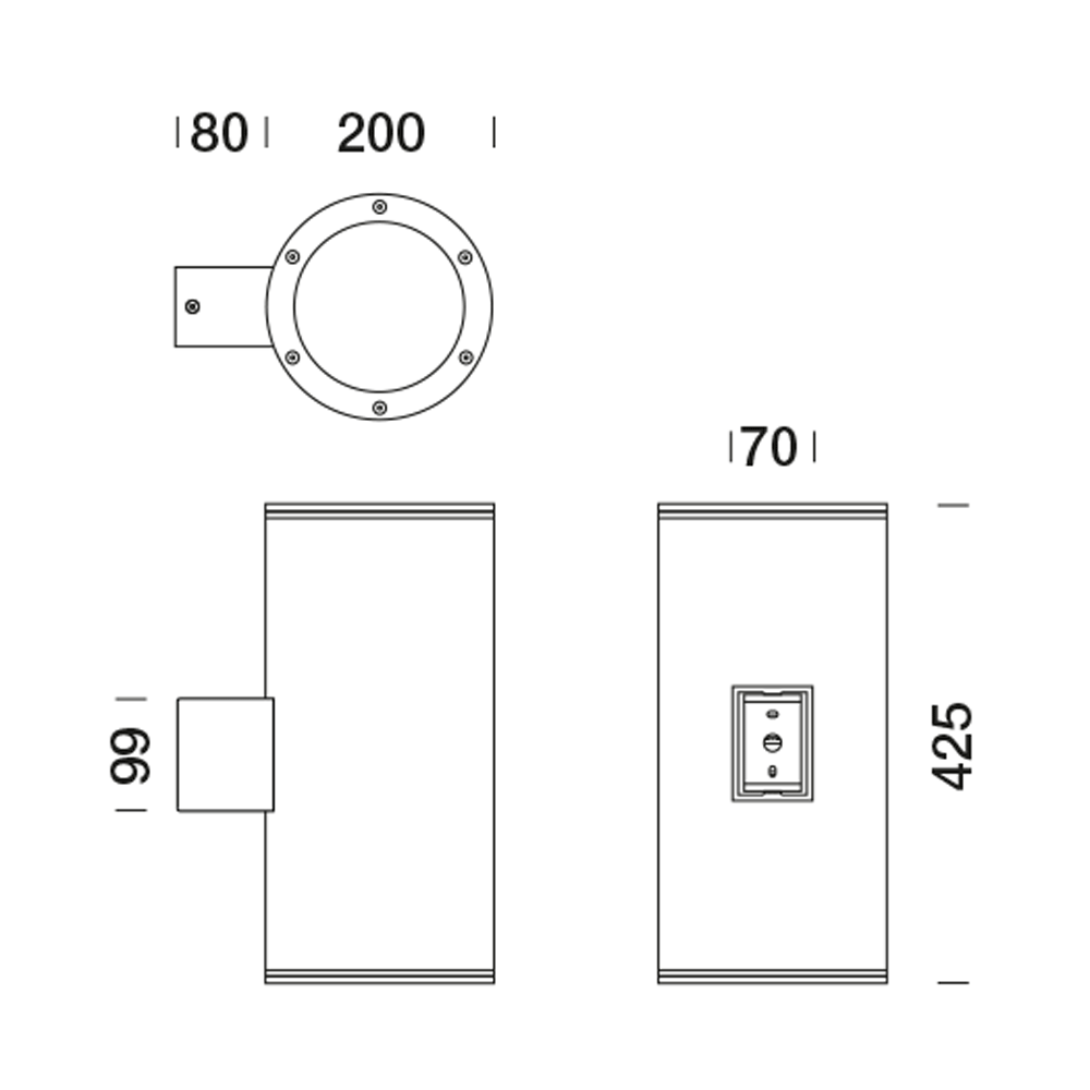 8443415 Подсветка стены Platek MONACO 200  MONACO 200 - LED 3000K 9°/45° (2 lights)  - Вид №6