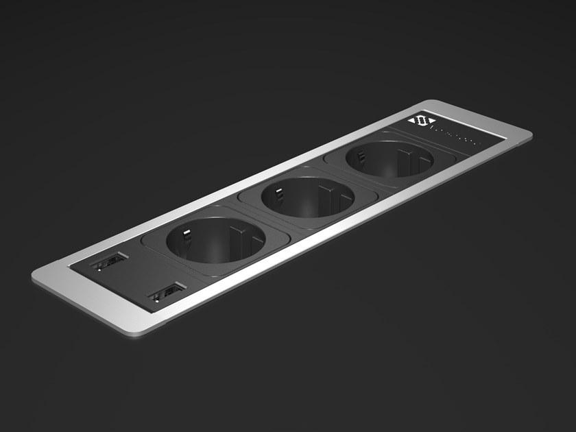 ASA PLASTICI Множественная скрытая электрическая розетка с usb Versalogic sun-id-1393164 - Вид №1