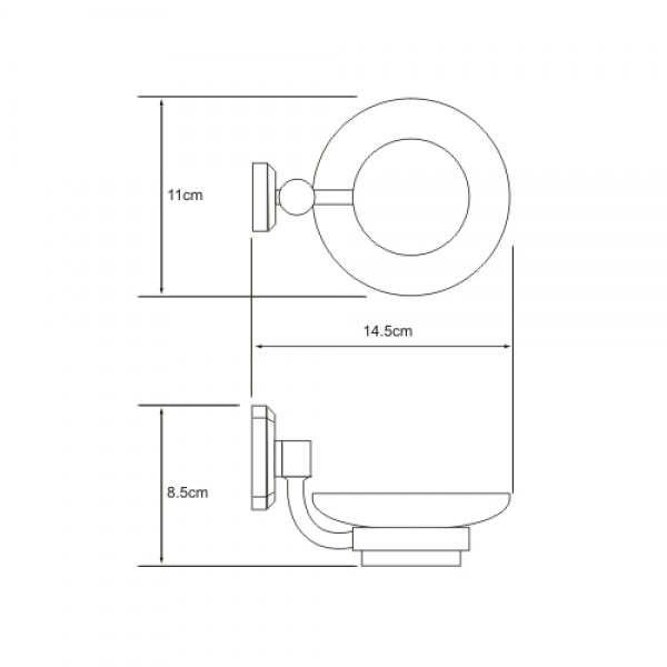 Мыльница стеклянная WasserKRAFT (Германия) Oder 3029 sun-id-561718 - Вид №1