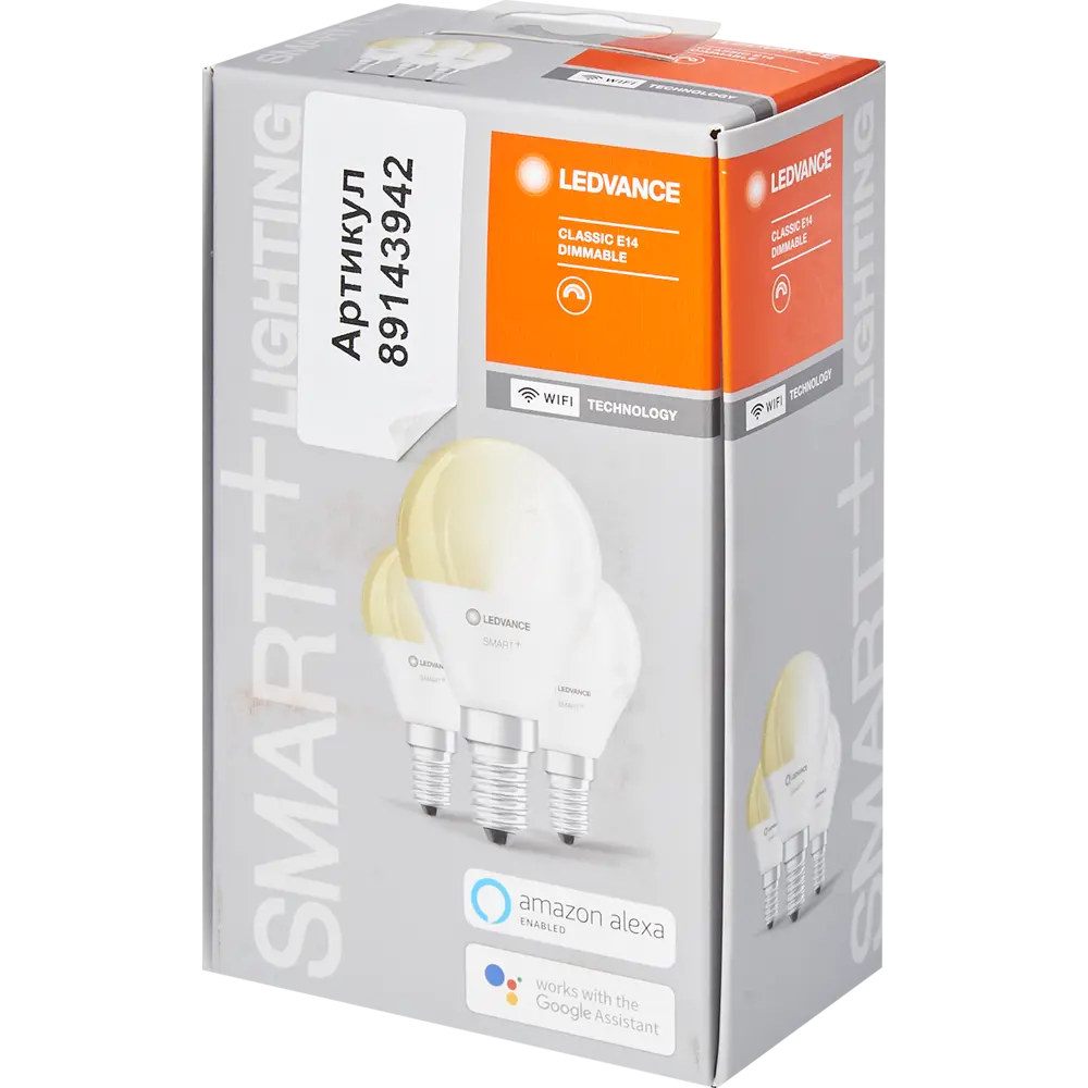 Набор умных ламп светодиодных Wi-Fi Osram Smart Plus E14 220-240 В 5 Вт шар малый матовая 470 лм, теплый белый свет, 3 шт 89143942 STLM-2191521 LEDVANCE  - Вид №4