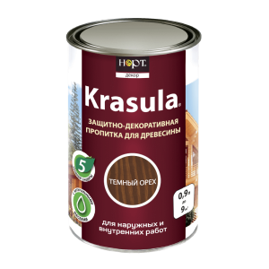 91143939 Защитно-декоративный антисептик для древесины Красула/Krasula темный орех 0.9 л STLM-0498668 НОРТ