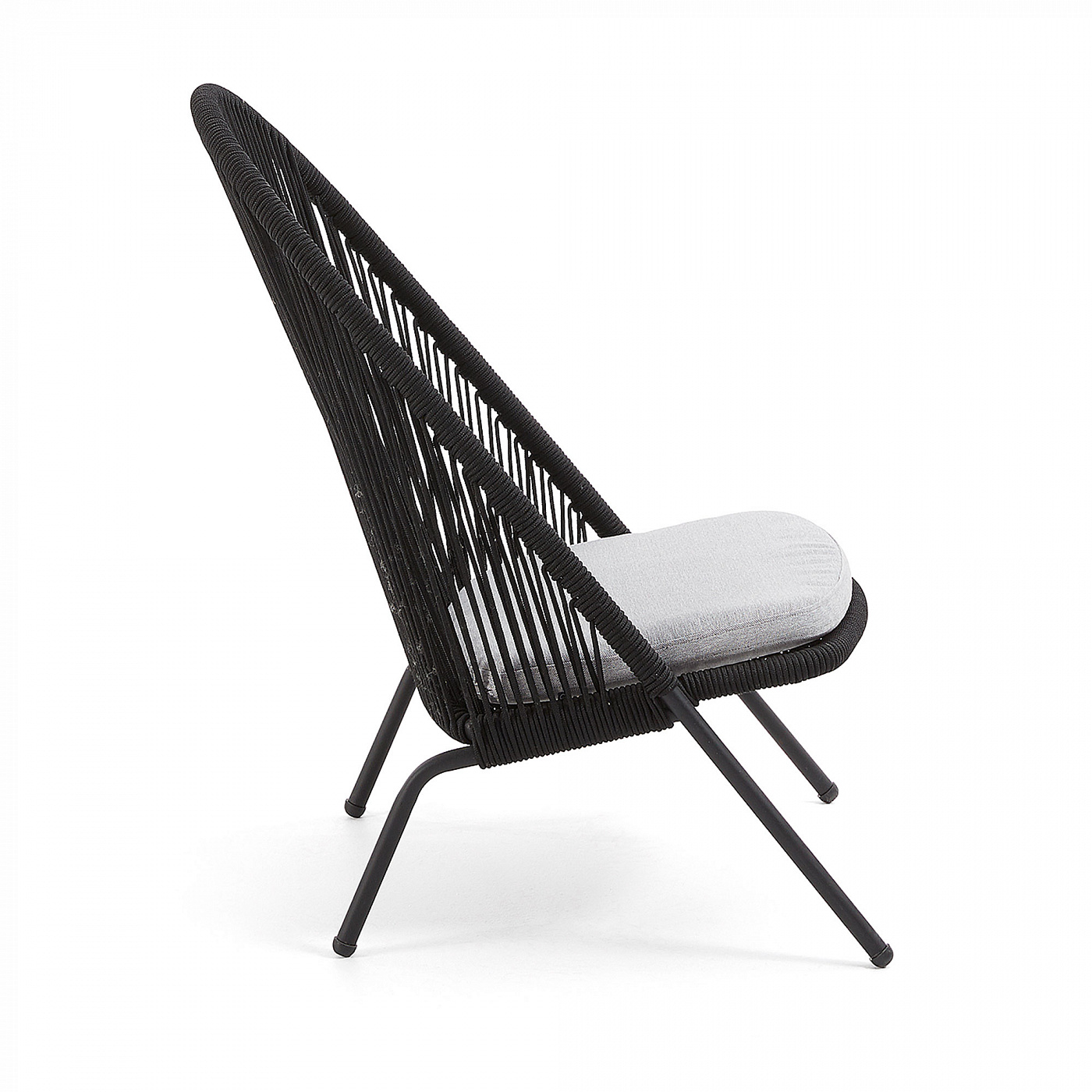 067771 Кресло Stad черный канат La Forma Shann 