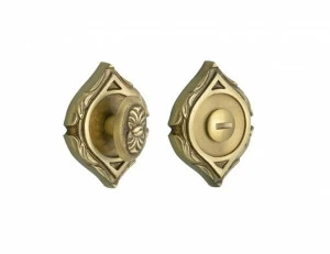 0WC073.6MM.34 Кнопка приватности с аварийной разблокировкой 6 мм Сатинированная латунь и черный патин