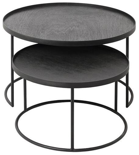 Ethnicraft Круглый деревянный журнальный столик для гостиной  20329, 20726  - Вид №2