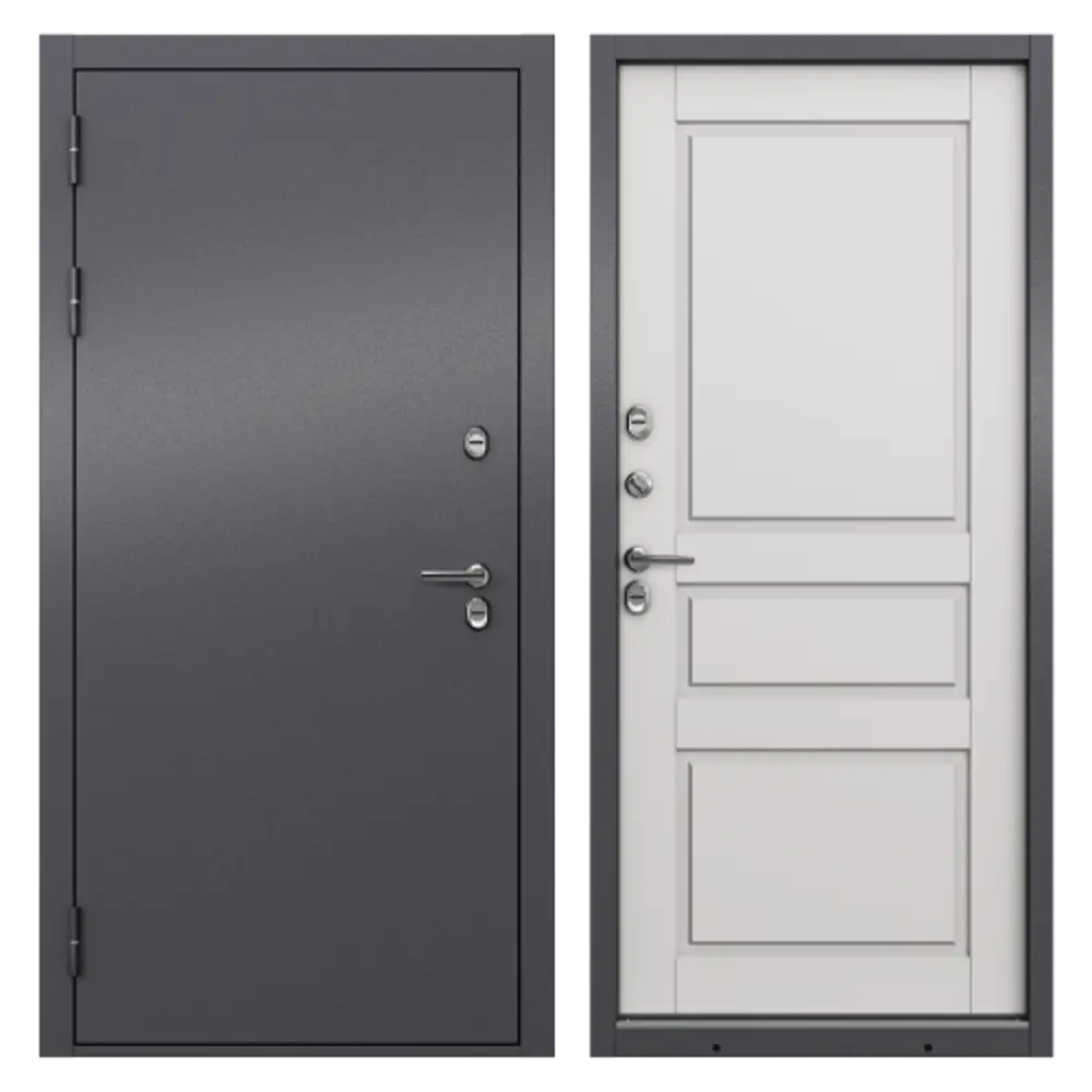 Дверь входная металлическая Termo Standart 96x205 см левая эмаль молоко 88967077 STLM-2203484 TOREX 