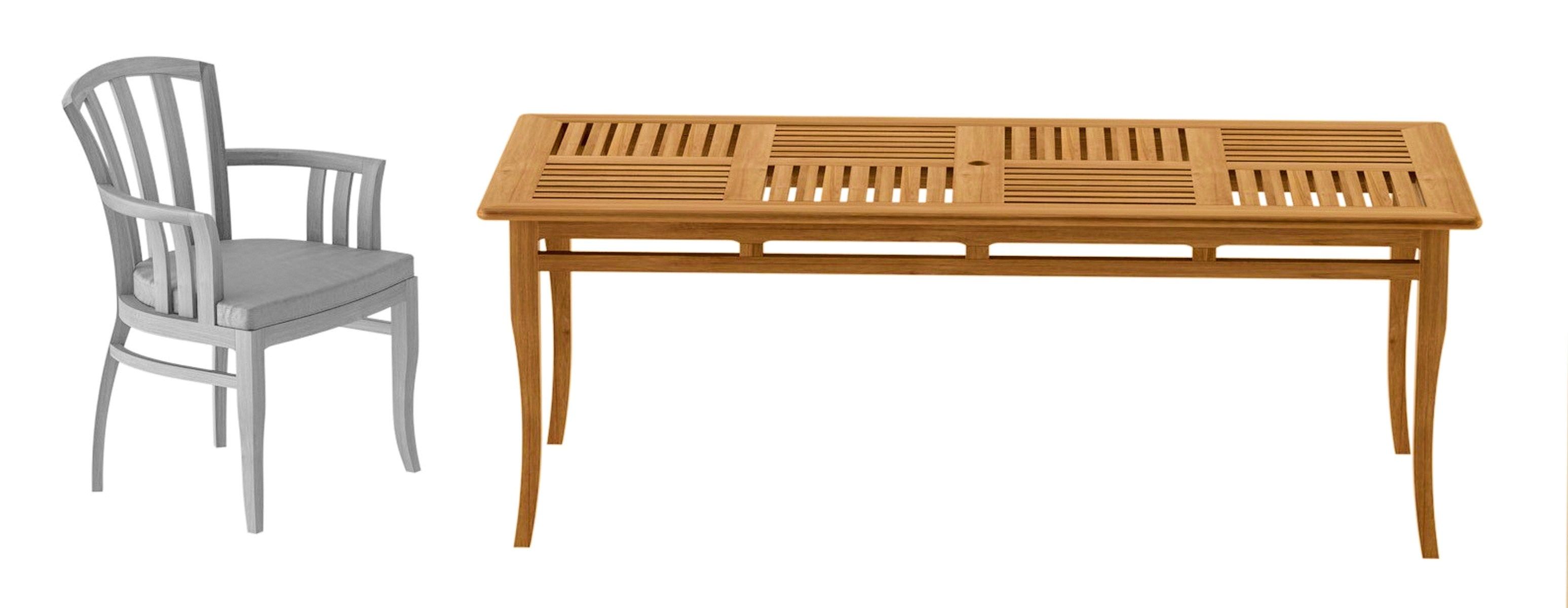 Прямоугольный садовый стол из тикового дерева decò ASTELLO Tournesol ARCH-00048958 - Вид №1