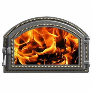 Дверка каминная Везувий 222 (бронза)