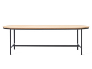 Алюминиевый и деревянный овальный садовый стол