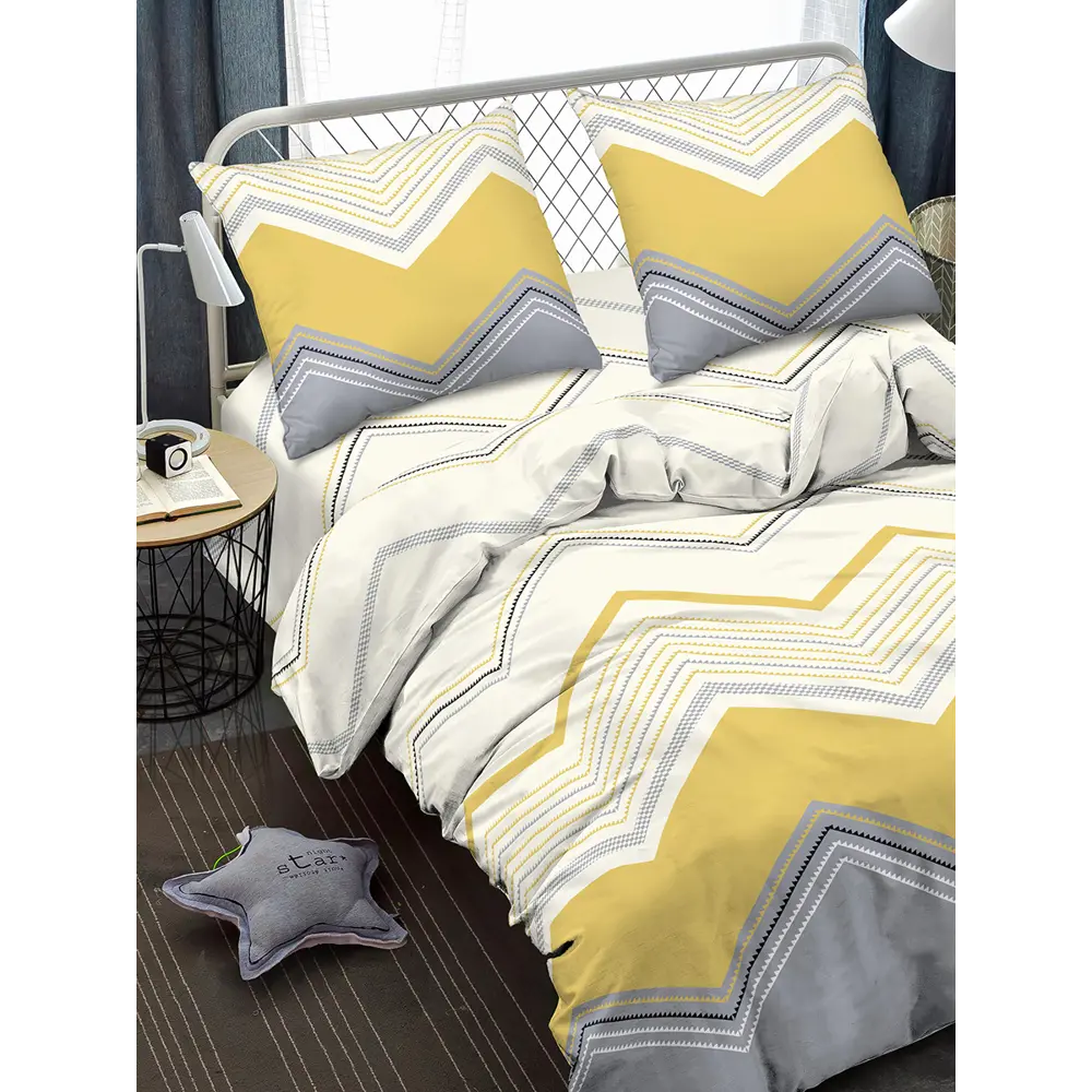 Комплект постельного белья Amore Mio Зип евро полисатин разноцветный STLM-2185081 - Вид №6