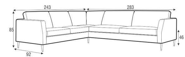 Sits 5-местный угловой диван с тканевой обивкой Caprice sun-id-1428640 - Вид №4